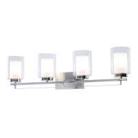 Modern Wall Mount Light 4 Light Bathroom Vanity Lighting Brushed Nickel Finished