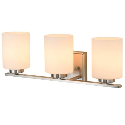 Modern Cylinder Wall Sconce Bathroom light fixture  UL-Approval White Glass Lamp light fixture