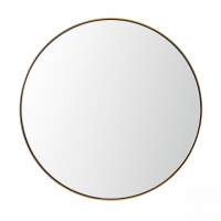 MOK Large Square Bathroom sparking Mirror Gold Brushed Decorative Wall Mirror